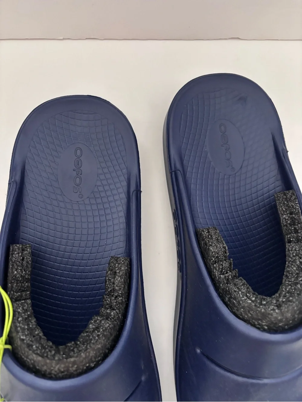 OOFOS Navy Blue Recovery Slide Sandals
